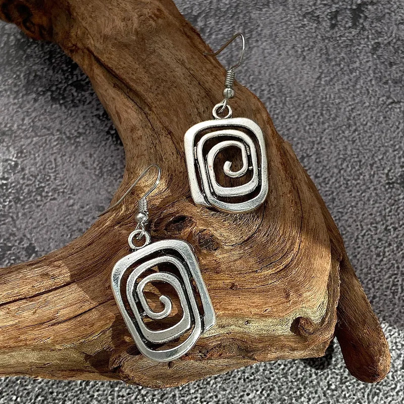 Spiral Vintage Alloy Earrings