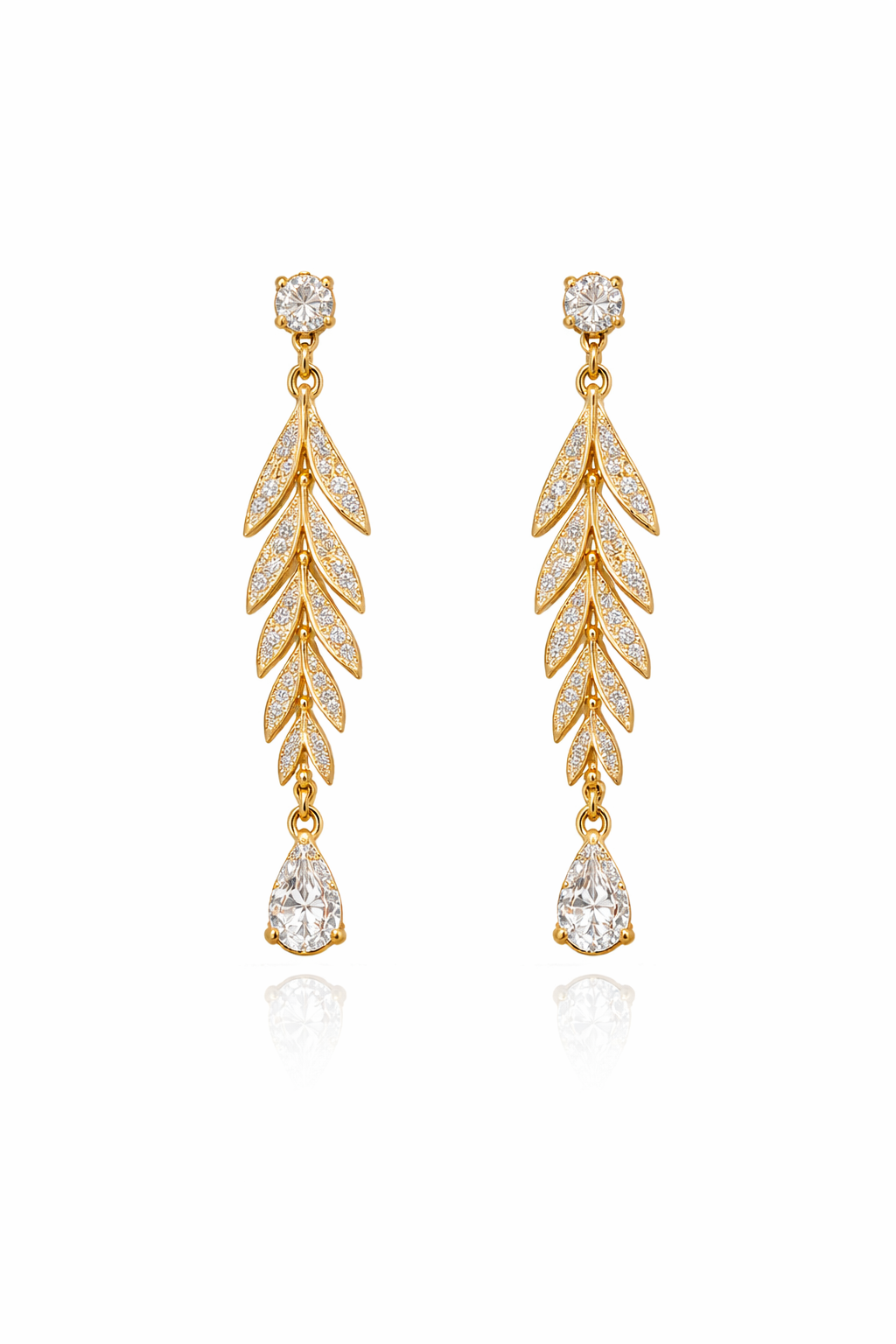 Wing of Gold — Sterling Silver Earrings
