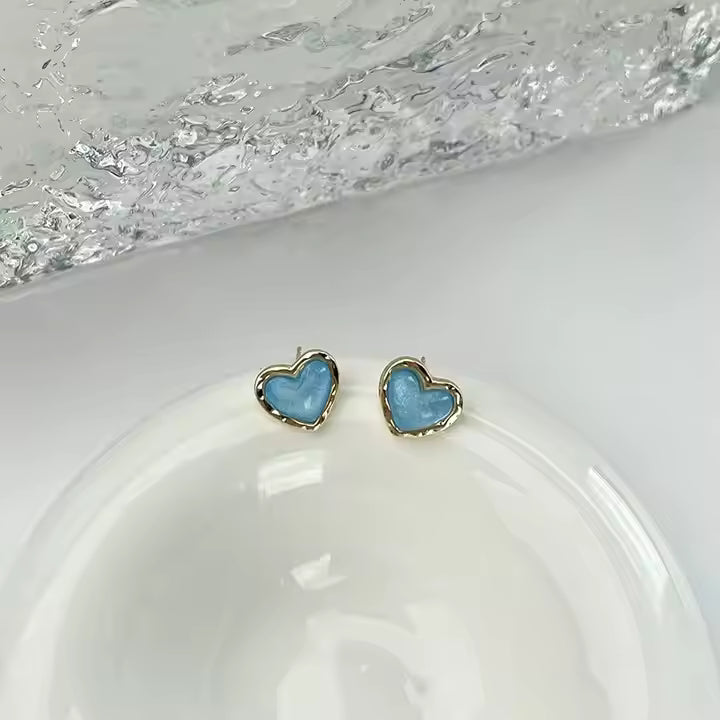 Dreamy Blue Stud Earrings