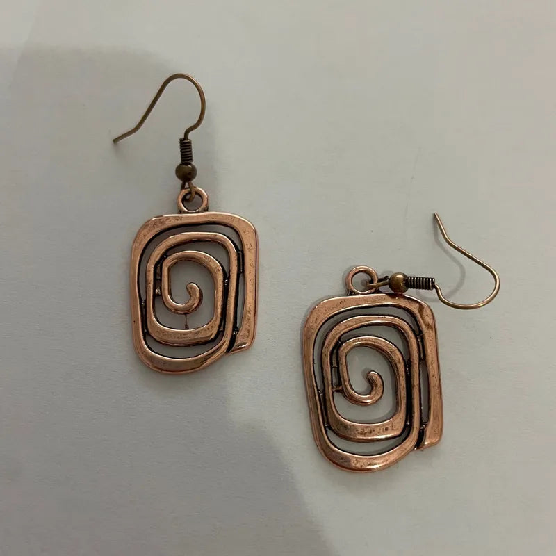 Spiral Vintage Alloy Earrings