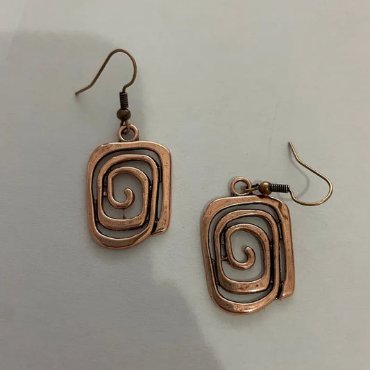 Spiral Vintage Alloy Earrings