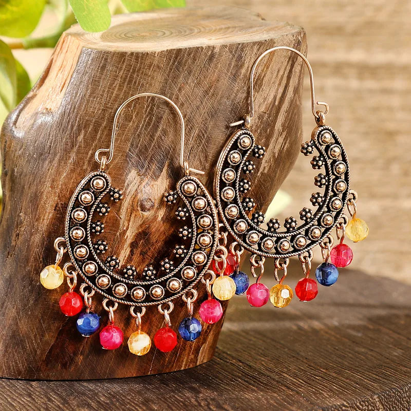 Retro Bohemian Tassel Earrings – Elegant Statement Style