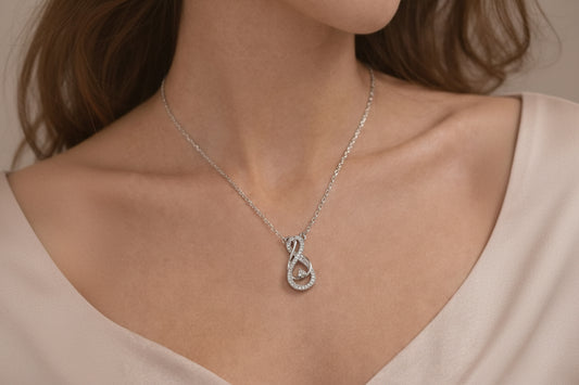 The Eternal Twist – Sterling Silver Necklace