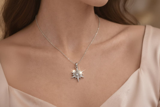 North Star Pendant – Sterling Silver Necklace