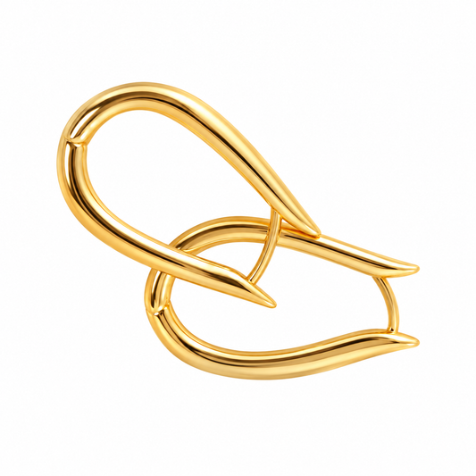 Gold Twist Hoop Earrings