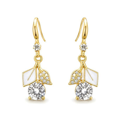Geometric Hook Earrings for Women | Gold-Plated High-Grade Alloy | Lightweight Crystal Drop Design | Office, Casual & Date Night Wear | Thoughtful Gift