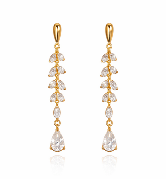 The Ivy Drop – Cascading Ivy Leaf Drop Earrings