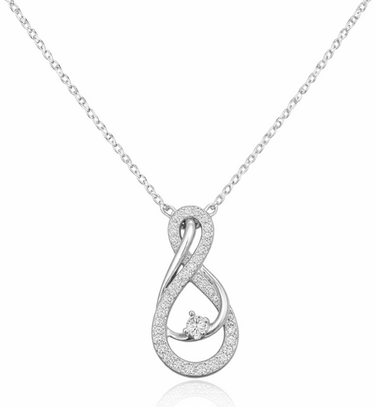 The Eternal Twist – Twisted Ribbon Pendant Necklace