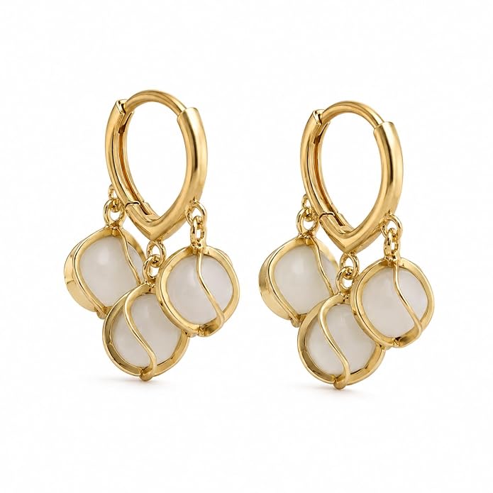 Opal stone earrings