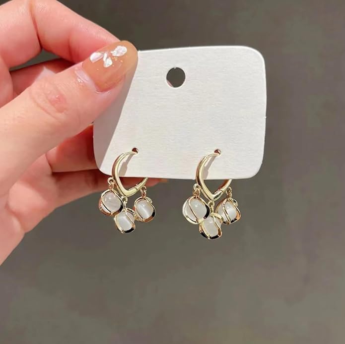 Opal stone earrings