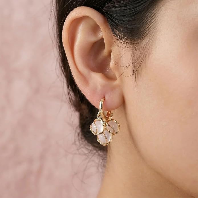 Opal stone earrings