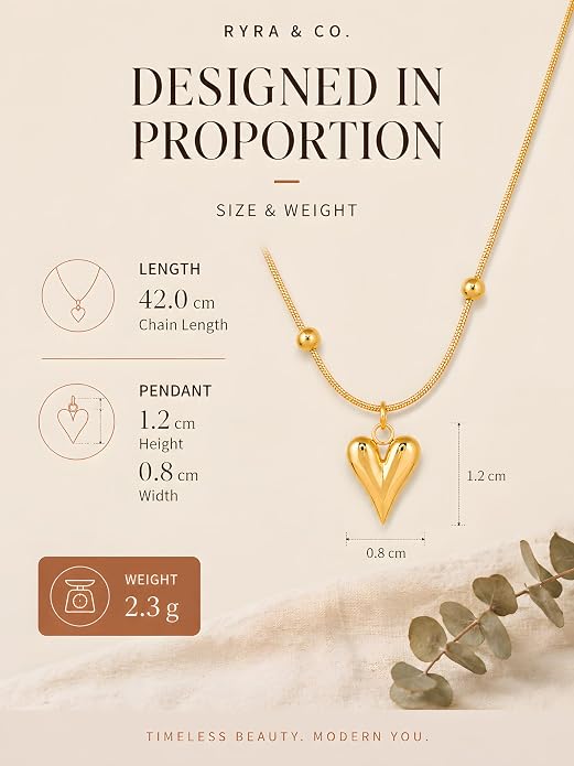 Gold-Tone Heart & Blue Pendant Necklaces