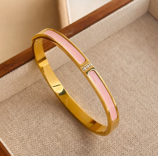 Pink Enamel Bracelet