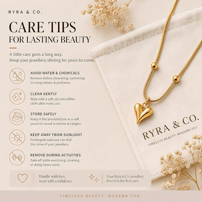 Gold-Tone Heart & Blue Pendant Necklaces