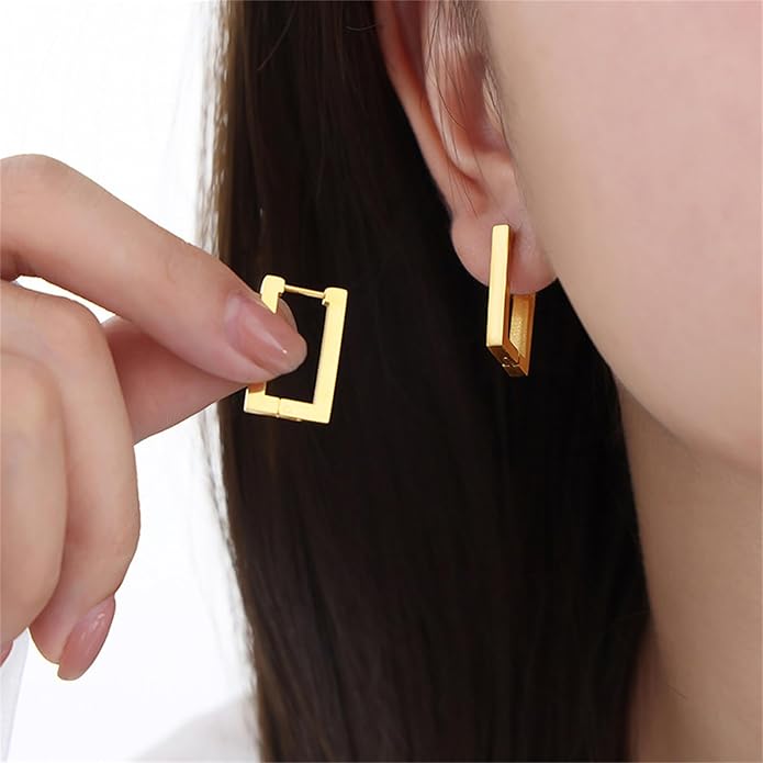 Rectangle Statement ear cuffs image 2