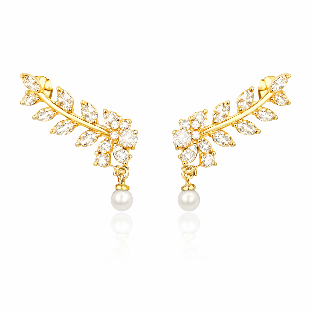 The Golden Ivy – Sterling Silver Earrings