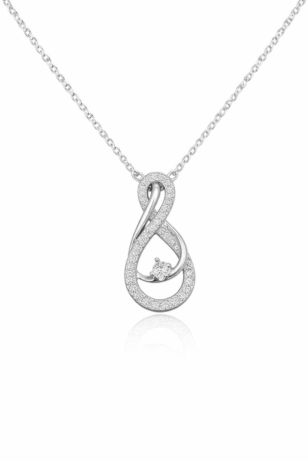 The Eternal Twist – Sterling Silver Necklace