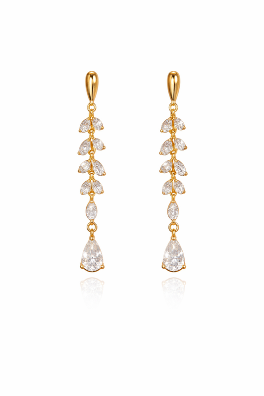 The Ivy Drop — Sterling Silver Earrings