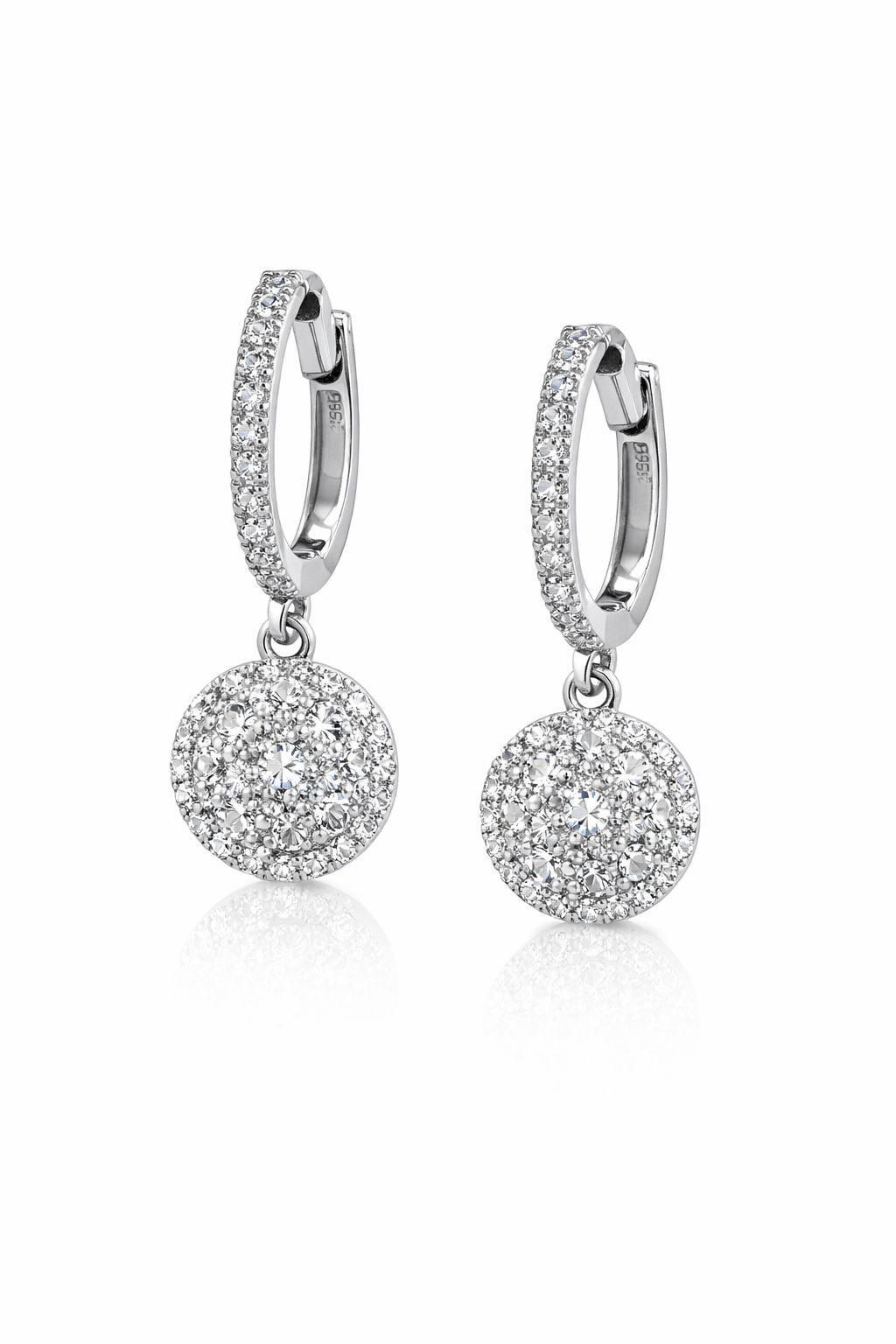 Moonlight Disc — Sterling Silver Earrings