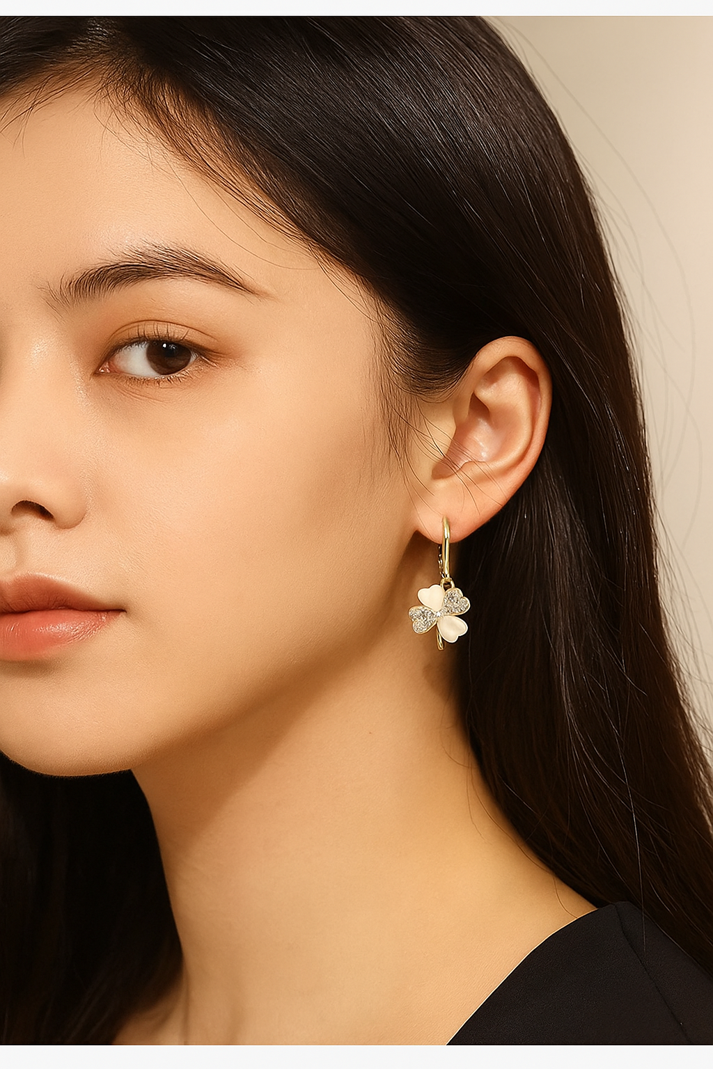 Fortuna Clover Opal Earrings