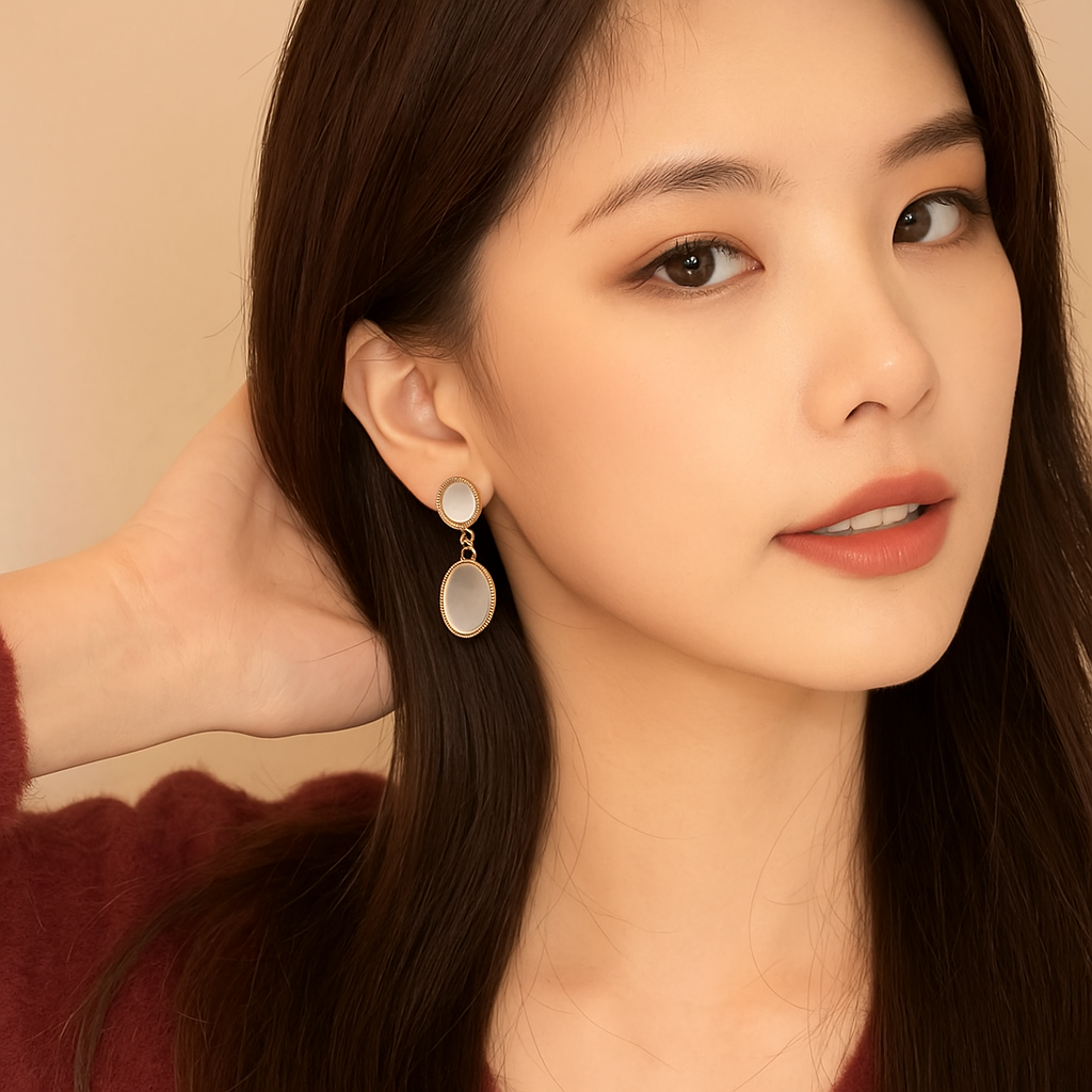 Opalia Oval Drop Earrings