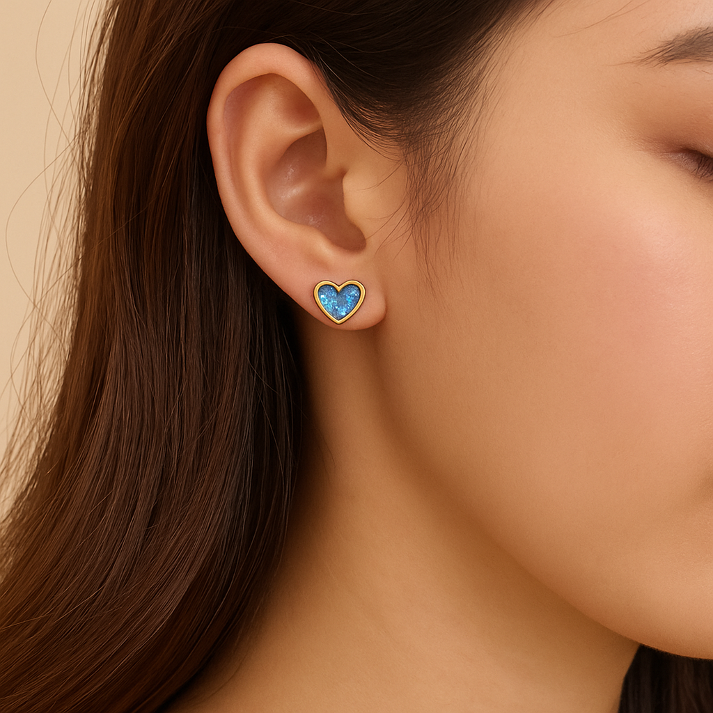Dreamy Blue Stud Earrings