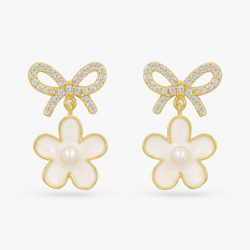 Sweet Flower Light Luxury Earrings