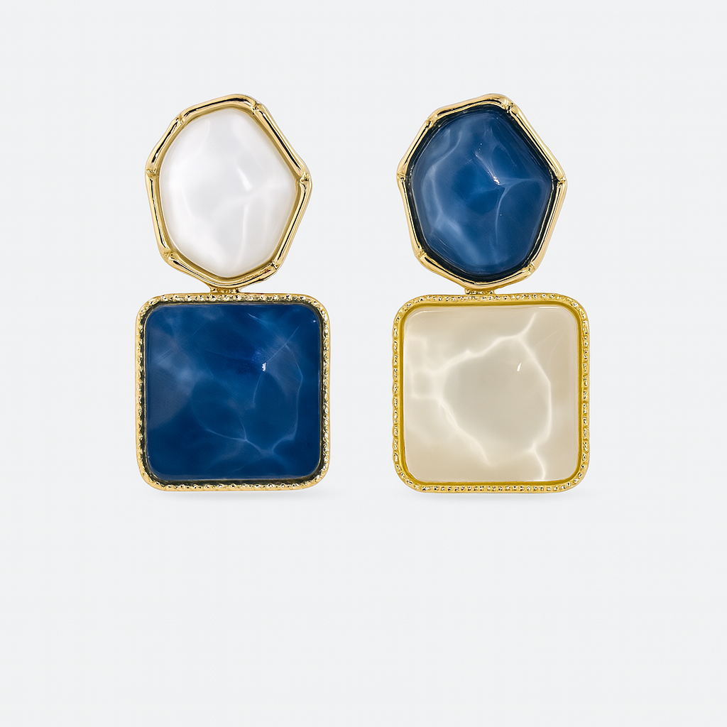 Water Wave Stone Earrings