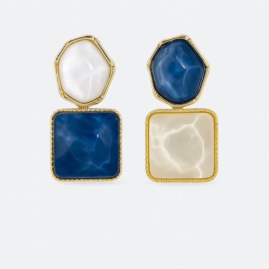 Water Wave Stone Earrings