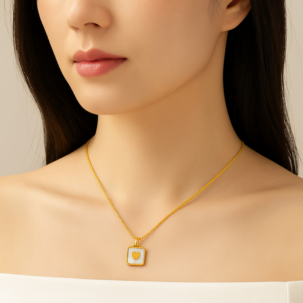 Eterna Square Heart Necklace