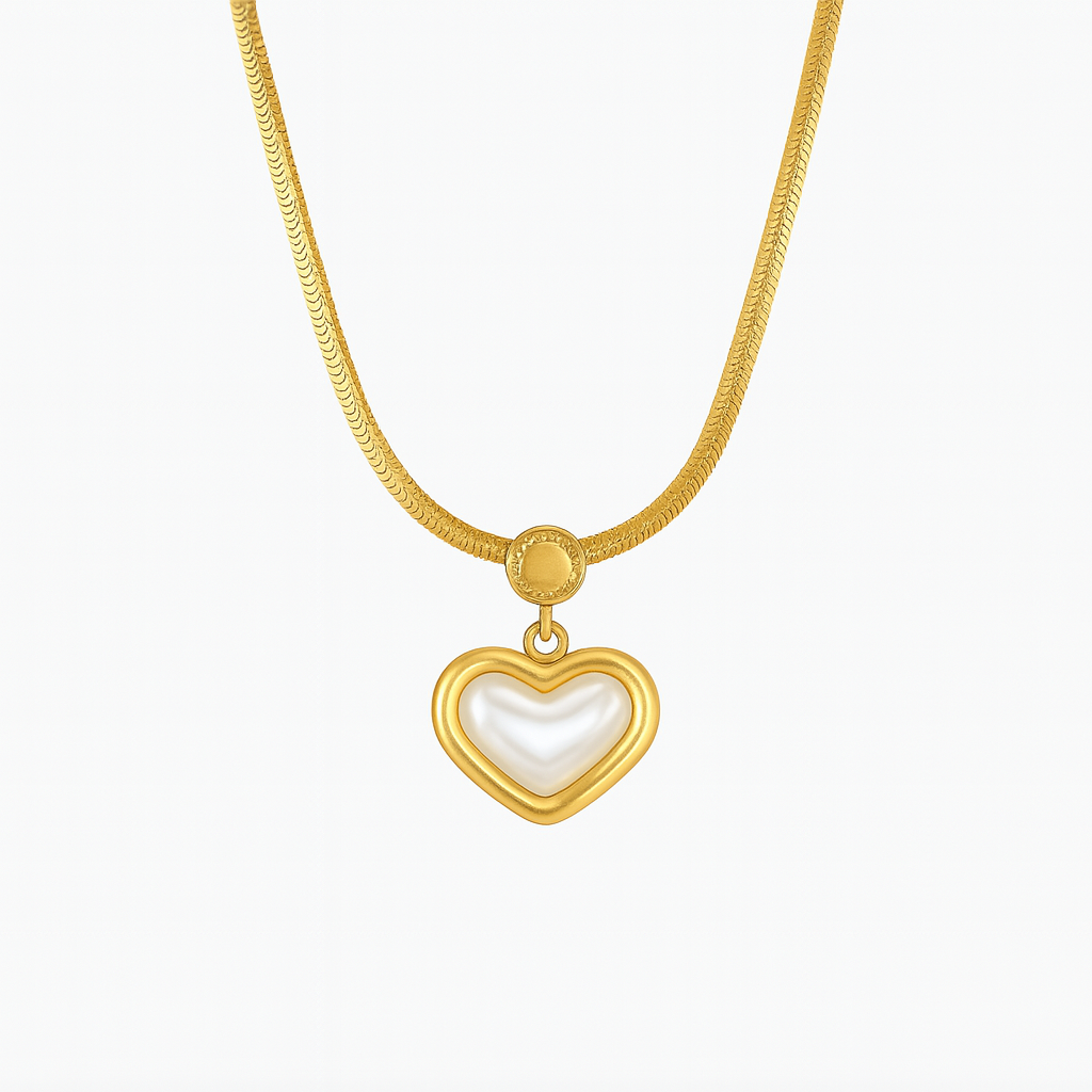 Snake Chain with Heart Pendant
