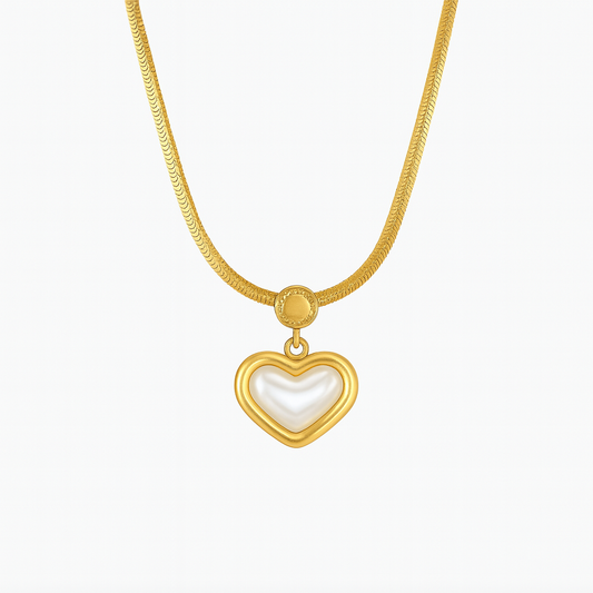 Snake Chain with Heart Pendant