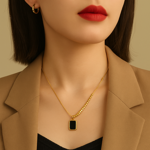 Black Cubic Zirconia Chain