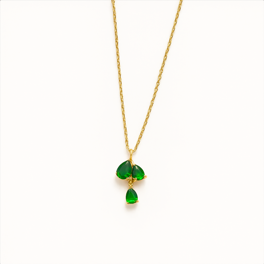 Toi et Moi Green Pendant