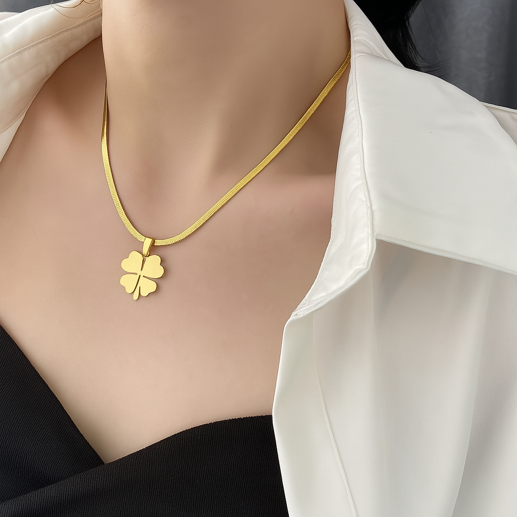 Lucky Leaf Pendant Necklace