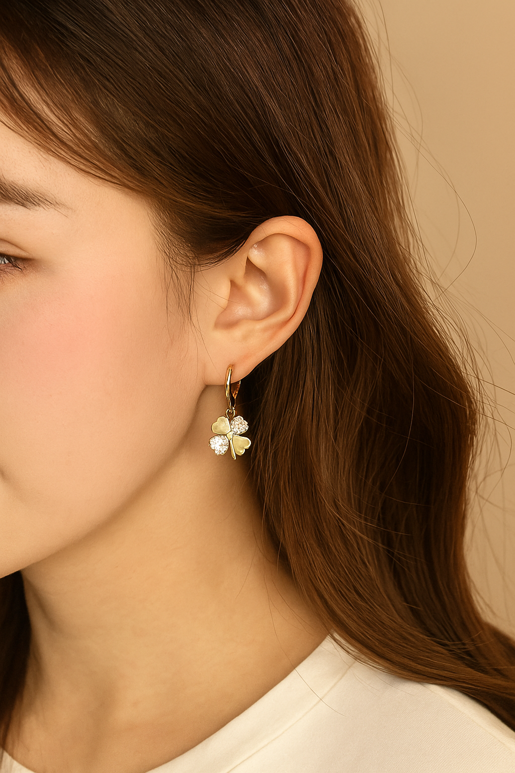Fortuna Clover Opal Earrings