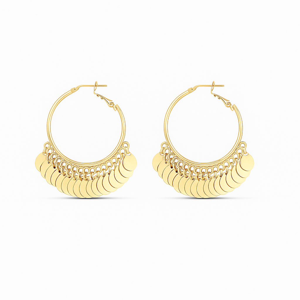 Bohemian Sequins Hoop Earrings