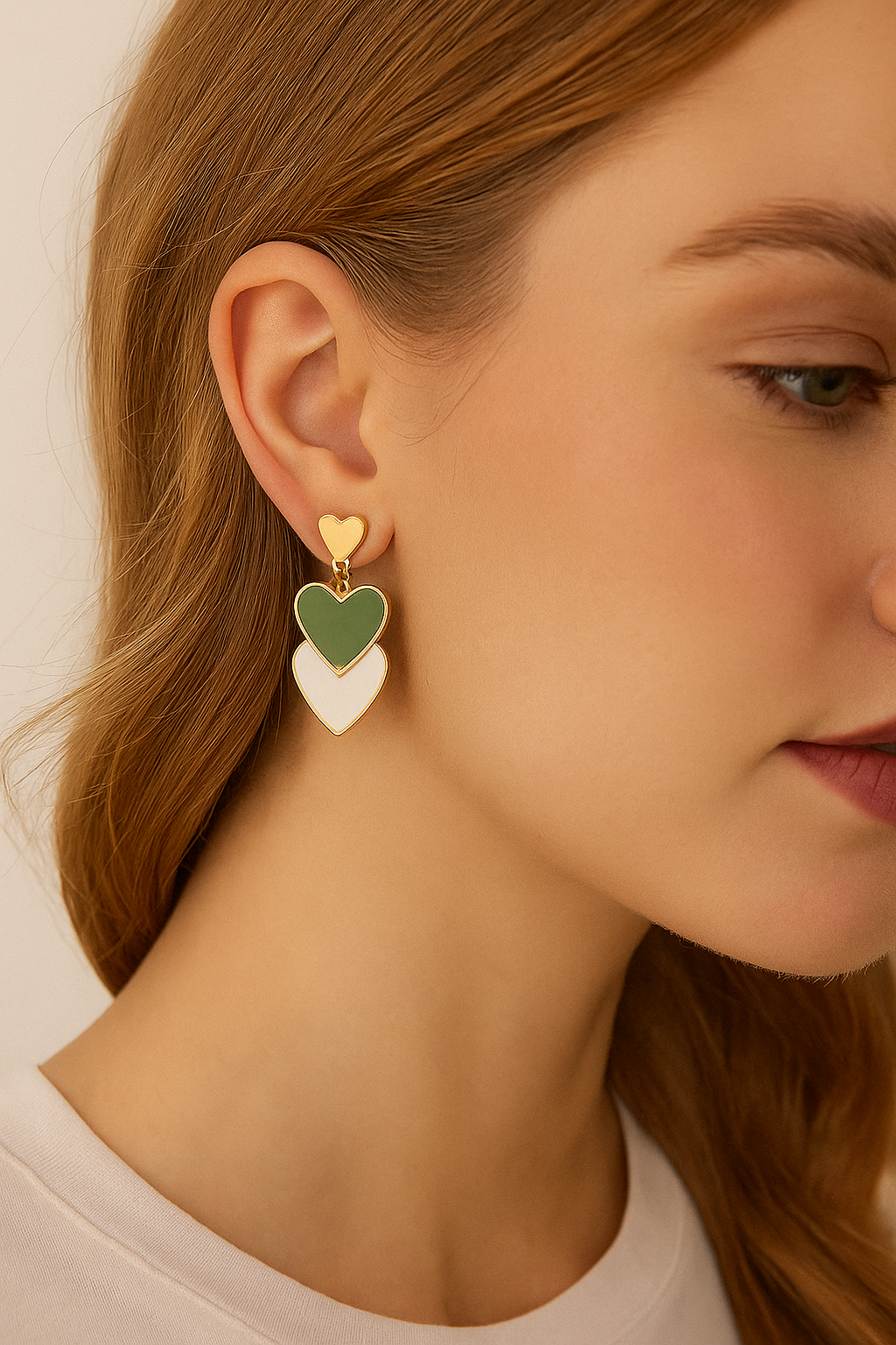 Verdora Triple Heart Earrings