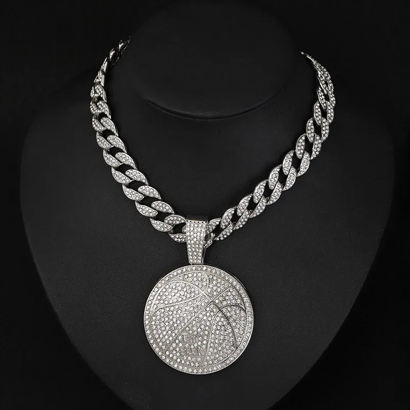 Basketball Pendant Necklace