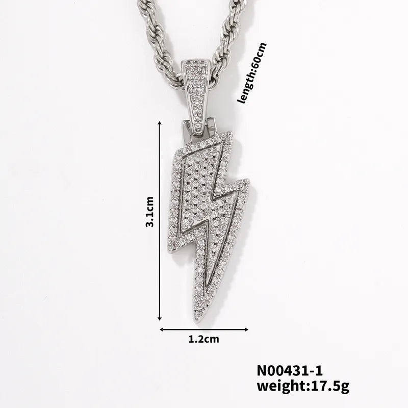 Lightning Zircon Pendant Necklace