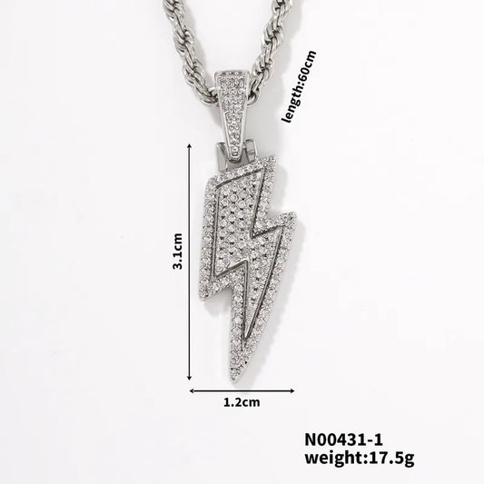 Lightning Zircon Pendant Necklace