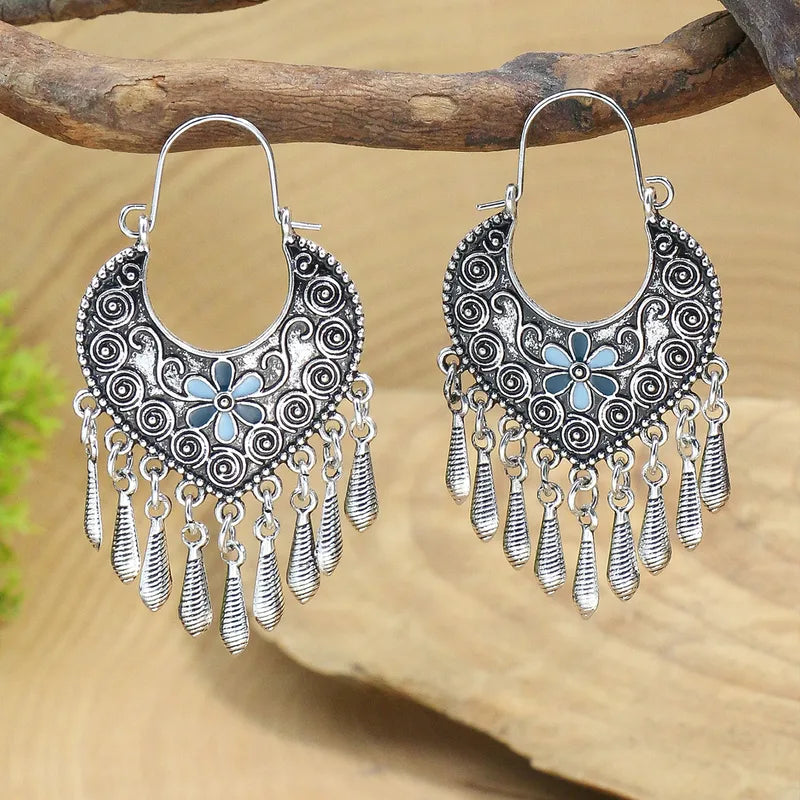 Retro Ethnic Bohemian Eardrop Earrings – Artistic Statement Style