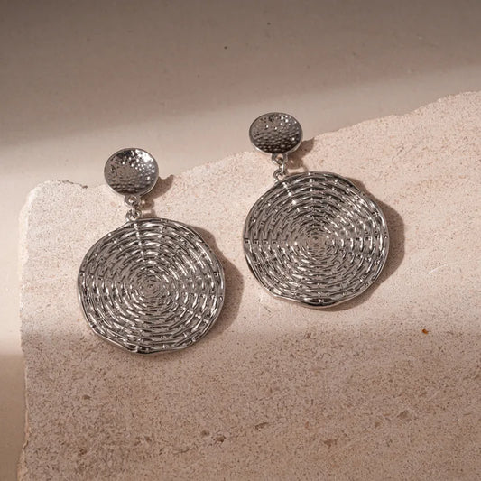 Luxurious Geometric Stainless Steel Earrings – Modern Elegance