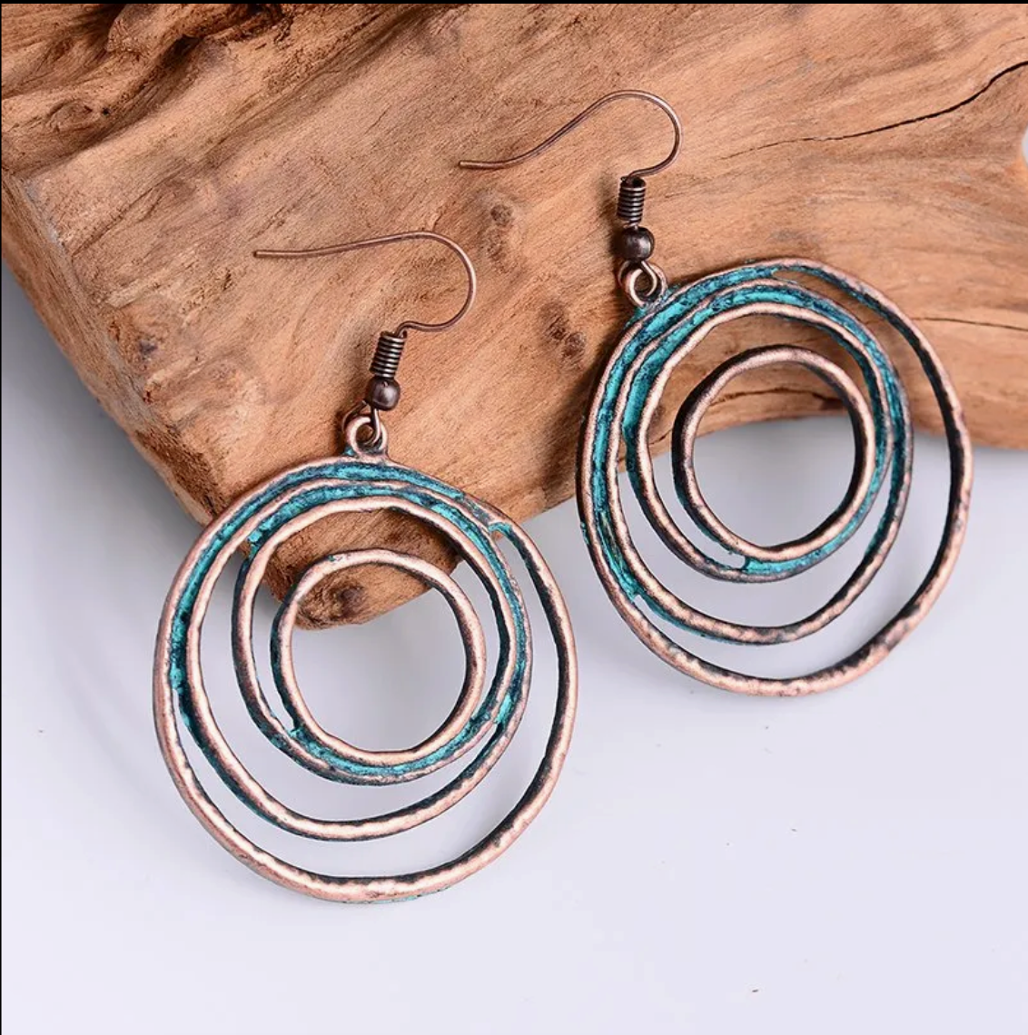 Retro Vintage Carved Round Jhumka Earrings – Bohemian Indian Style