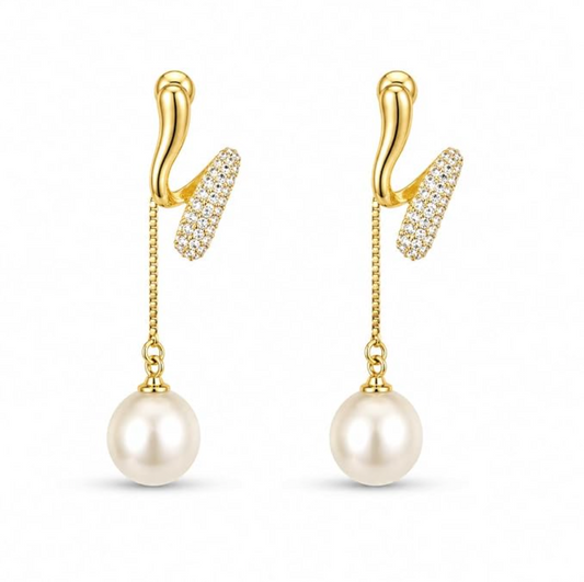 Long Tassel Pearl Earrings