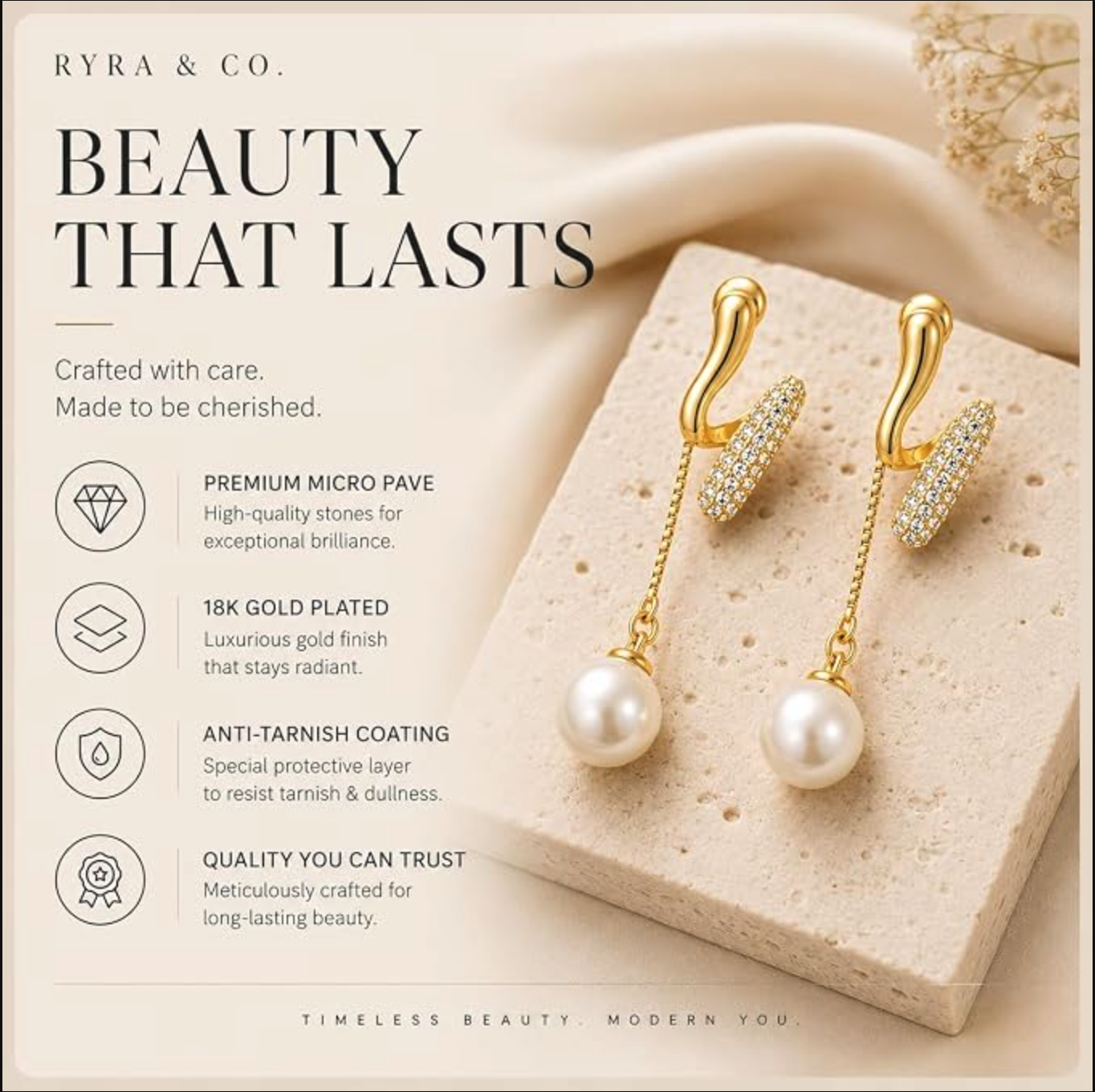 Long Tassel Pearl Earrings