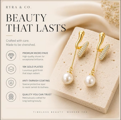 Long Tassel Pearl Earrings