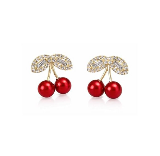 Korean Cherry Drop Earrings