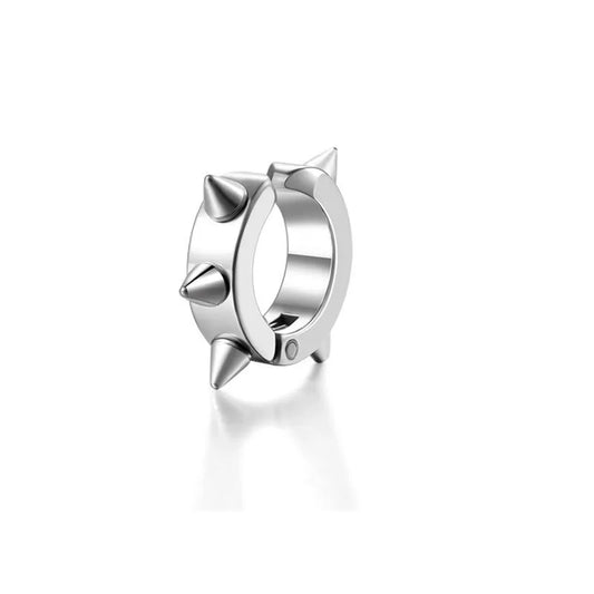 Prickly Silver Ear Clip