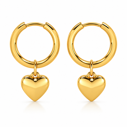 Heart Hoop Earrings